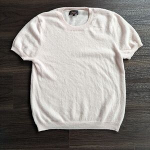 Quince Women's 100% Mongolian Cashmere Light Pink Short Sleeve Top Size XL